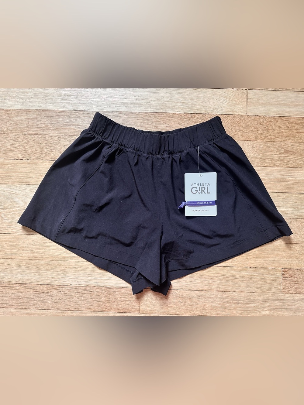 Athleta Girl NWT Black Shorts, size 12